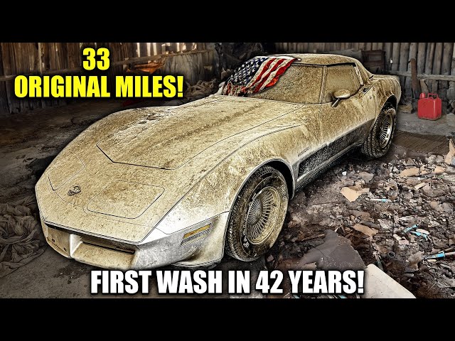 33 Original Miles: Corvette BARN FIND | First Wash in 42 Years! | Satisfying Restoration