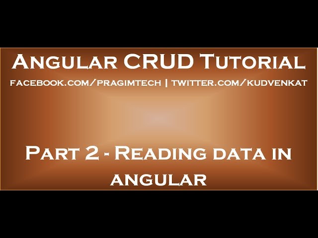 Reading data in angular