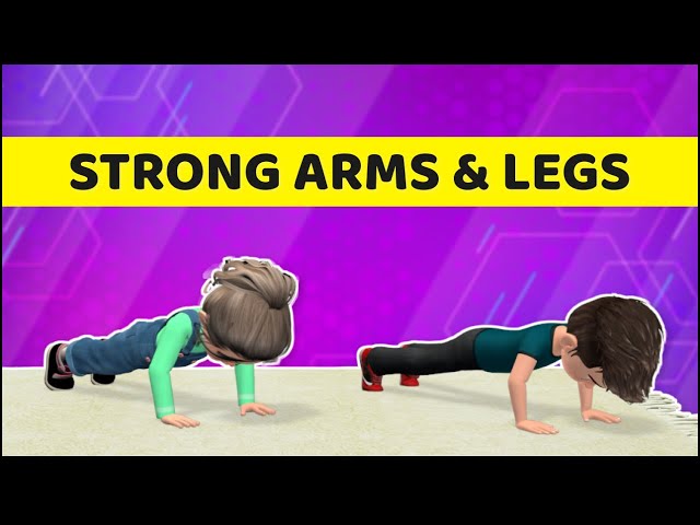 12-MIN STRONGER ARMS & LEGS – EXERCISE FOR KIDS
