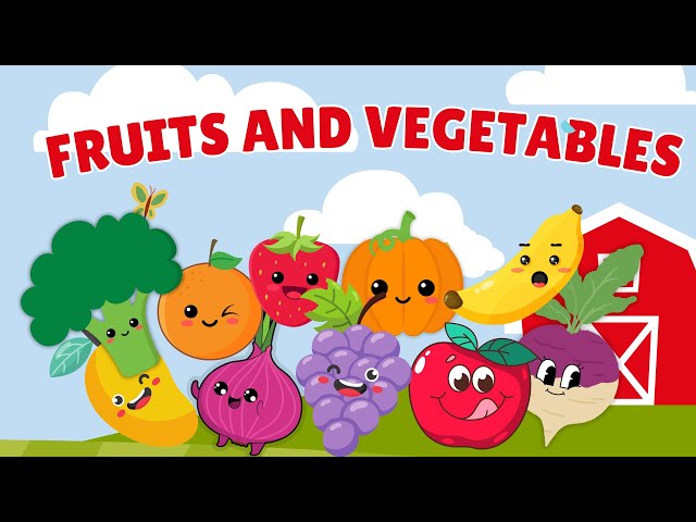 Fruits and Vegetables Names | First Words for Babies | Learn English Vocabulary for Kids