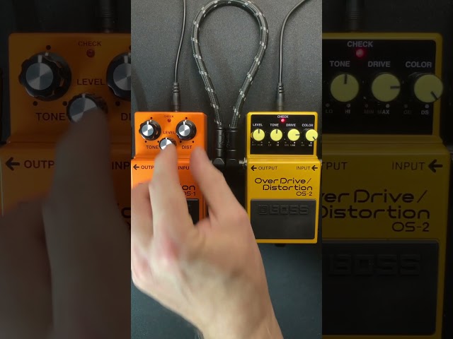 LEAD guitar: BOSS DS-1 Distortion vs BOSS OS-2 OverDrive / Distortion into a Marshall 1987x