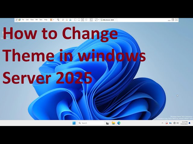 How to Change  Theme in windows Server 2025