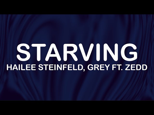 Hailee Steinfeld, Grey Ft. Zedd - Starving (Lyrics / Lyric Video)