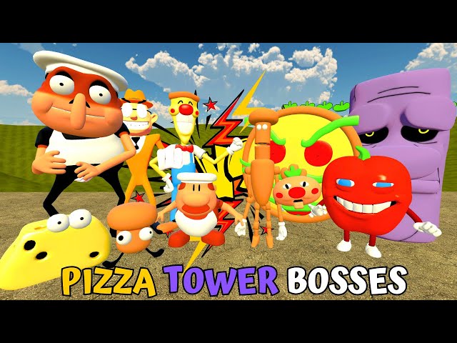 NEW PIZZA TOWER CHARACTERS Vs OLD PIZZA TOWER BOSSES IN Garry's Mod