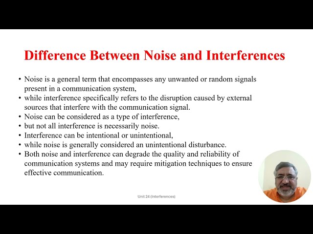 Wireless Communication System Unit 24: Interfrences