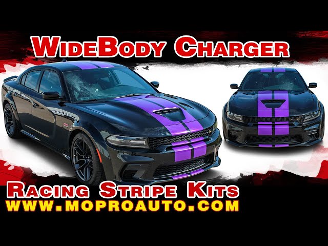 New 2020 Widebody Dodge Charger Racing Stripes for RT Scat Pack Hellcat Models by MoProAuto