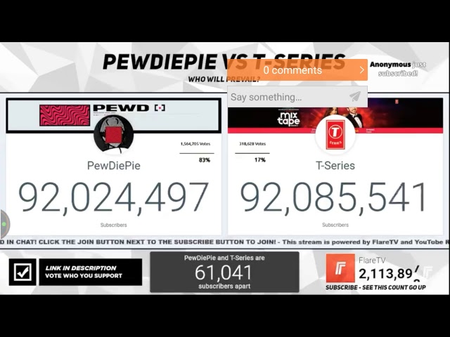 PewDiePie Is Regaining The Number 1 Spot On Youtube!!!