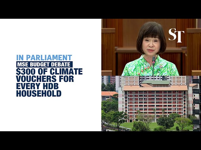 $300 worth of Climate Vouchers for every HDB household, eligible product types to be expanded
