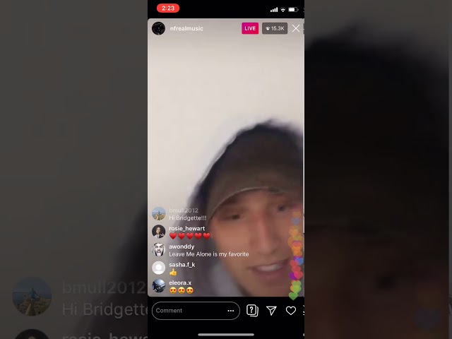 NF Instagram live after The Search Album release