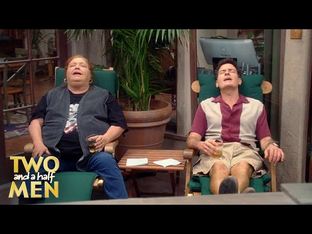 Berta and Charlie Celebrate Alan Moving Out | Two and a Half Men