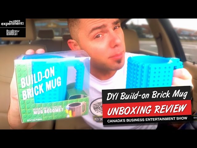 DYI BUILD-ON Brick Mug LEGO Blocks Coffee Cup: UNBOXING Video & Review on The Uber Experiment