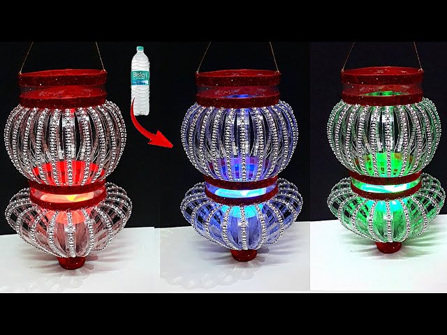 Lantern/Tealight Holder made from waste Plastic Bottle | Best out of waste home decoration ideas