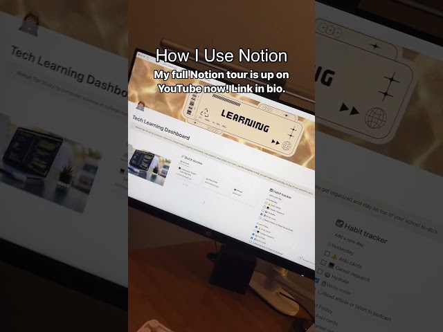 How I Use Notion Full video on my channel! #notion #study #planning