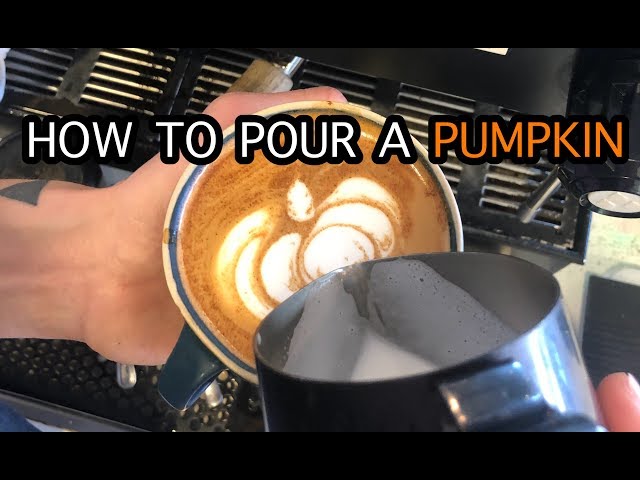 how to free pour a pumpkin (latte art)
