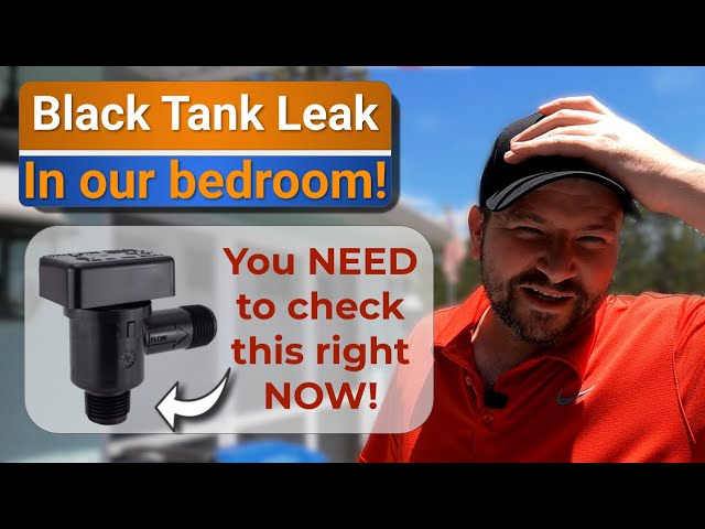 RV DIY - Our black tank flush was LEAKING into our bedroom!