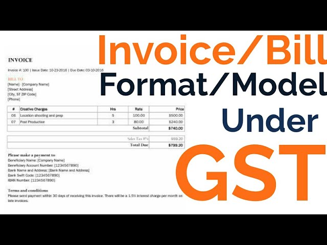 ✔ Invoice Under GST, Format/Model, Tax Invoice, Bill of Supply, CGST, SGST, IGST Explained in Hindi