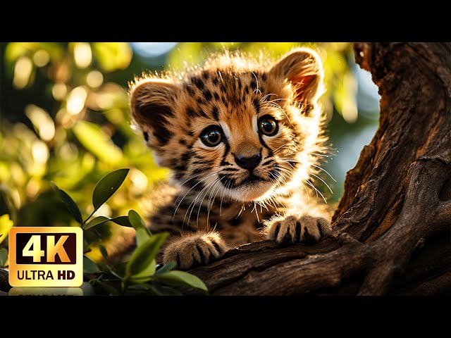Charming Baby Animals 4K 🐾🌺 Beautiful Nature Documentary with Soothing Piano Music