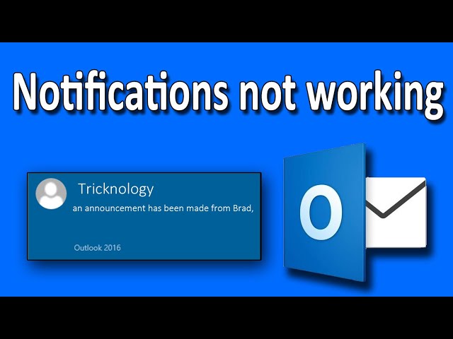 How To Fix Outlook Mail Notification Pop-up Not Working