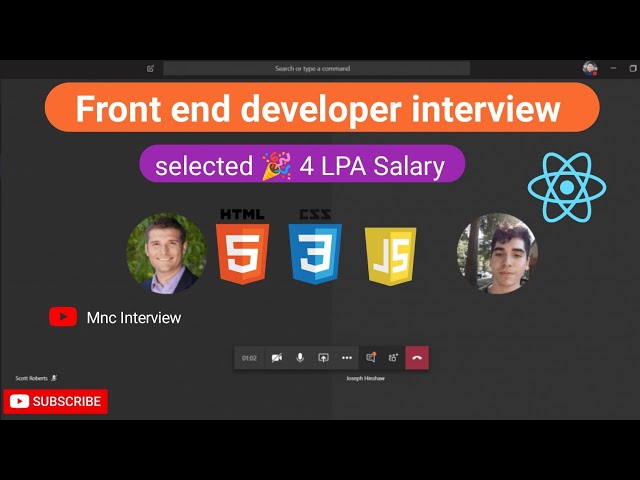 Front end developer interview | @procodrr  | fresher reactjs developer interview 2024 | javascript
