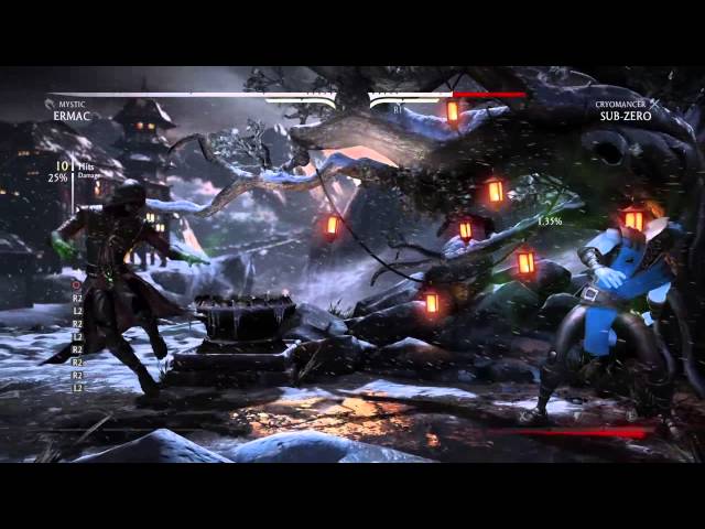 Mortal Kombat X Ermac 16 Hit Combo