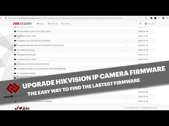 HIKVISION FIRMWARE UPDATE - How to find the correct firmware and update your IP Camera