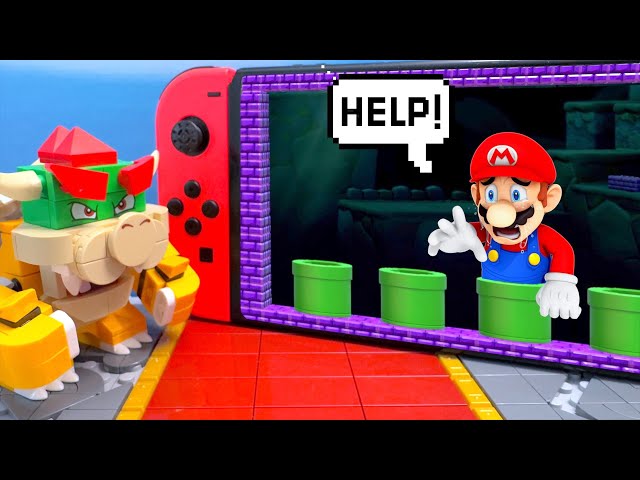 Lego Mario is trapped in the Nintendo Switch! He needs to enter 5 pipes to escape! Can he survive?