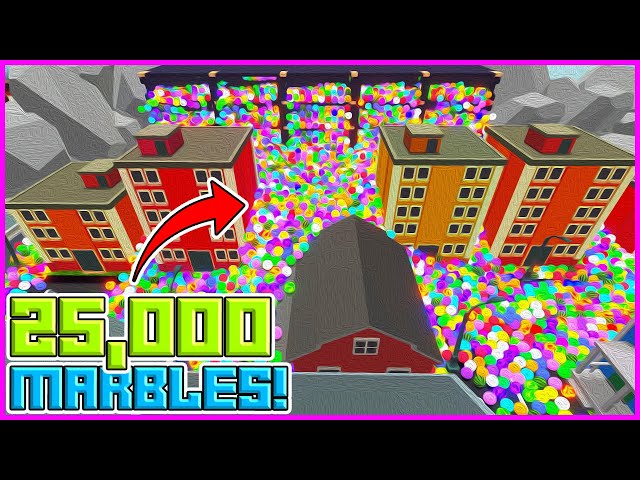 I Flooded A Town With A Massive Wave Of Marbles - Marble World Gameplay