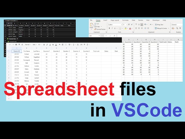How to view and edit spreadsheet files such xlsx and csv in VSCode