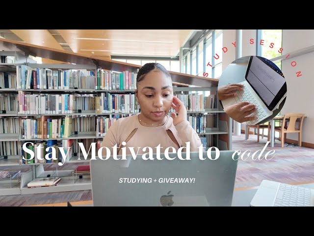 How I stay motivated to code ✿ | Cozy Study Vlog | GIVEAWAY!
