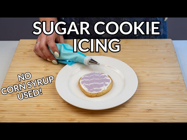 Easy Sugar Cookie ICING Recipe WITHOUT CORN SYRUP (No Meringue Powder Used!)