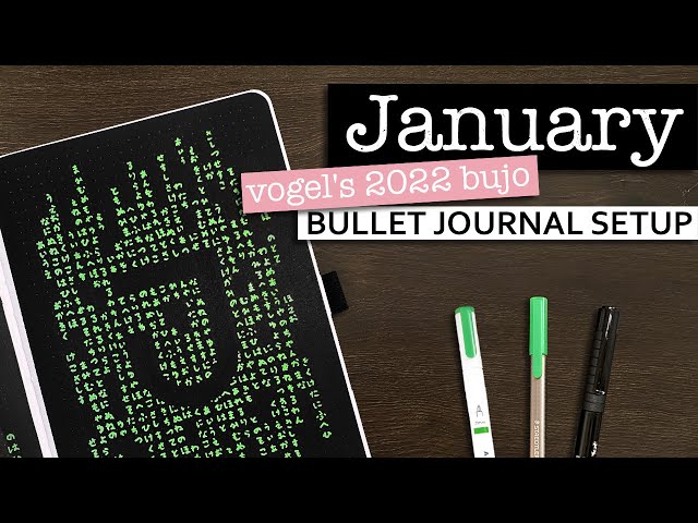 January Bullet Journal Setup 💜 Matrix theme