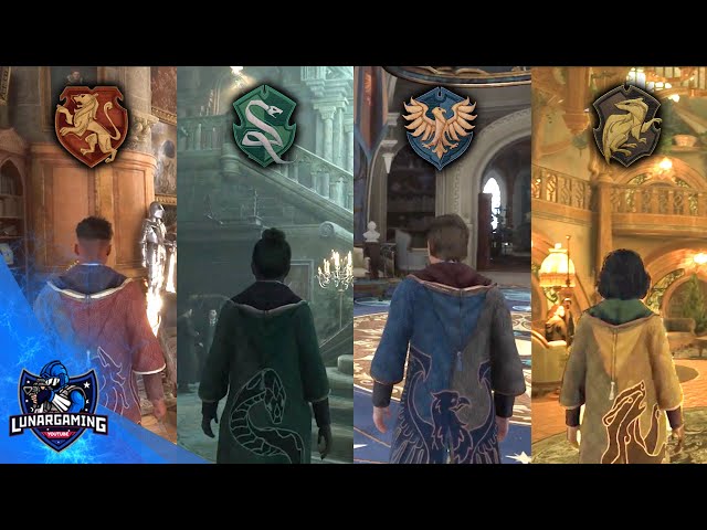 Touring All 4 Common Rooms In Hogwarts Legacy Gameplay