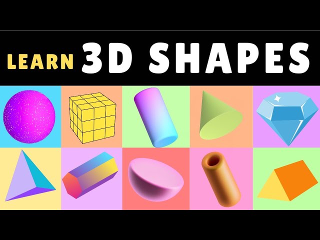 3D SHAPES FOR KIDS | LEARN SHAPE NAMES | ENGLISH VOCABULAARY FOR TODDLERS | PRESCHOOL LESSON
