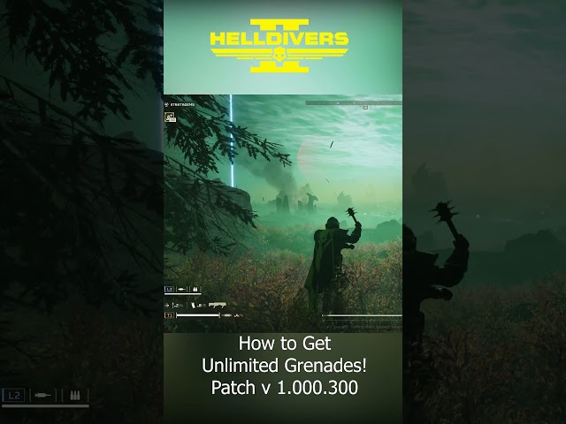 Helldivers 2 HOW TO GET UNLIMITED GRENADES PATCH 01.000.300 #shorts
