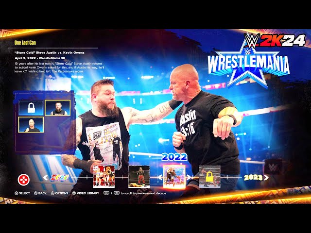 WWE 2K24 Showcase - "Stone Cold" Steve Austin vs. Kevin Owens | WrestleMania 38