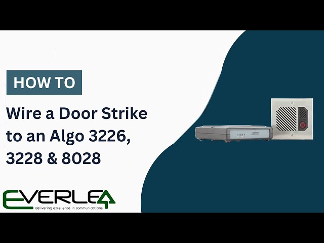 How to Wire a Door Strike to an Algo 3226, 3228 and 8028 Doorphone
