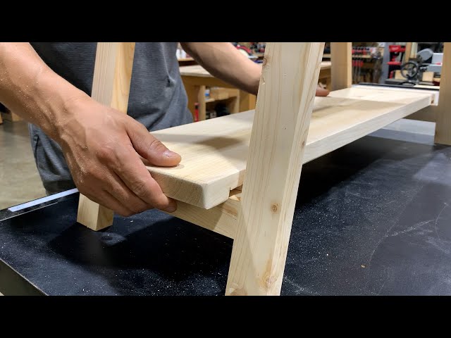 Folding Table Build without Nails / Hinoki Cypress Woodworking