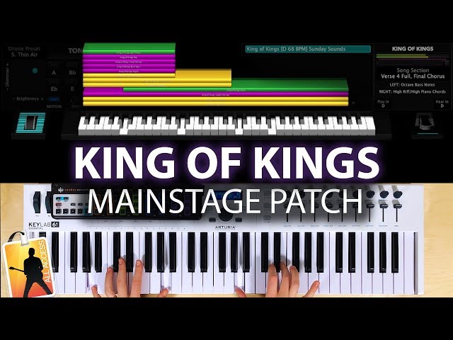 King of Kings MainStage patch keyboard cover and tutorial- Hillsong Worship