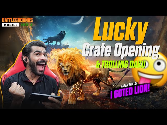 Lion Crate Opening & Trolling Daku || BGMI