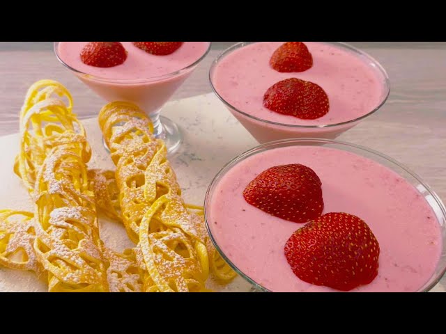 Healthy dessert ideas! Taste of Summer: Strawberry-Topped Cottage Cheese and Corn Flour Treats!