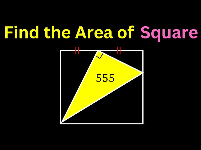 Calculate the Area of Square | Math Olympiad Geometry | You should learn this trick.