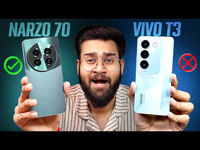 vivo T3 5G vs realme Narzo 70 Pro *Full Comparison* ⚡ Best Phone Under 20K? 😱 🤔