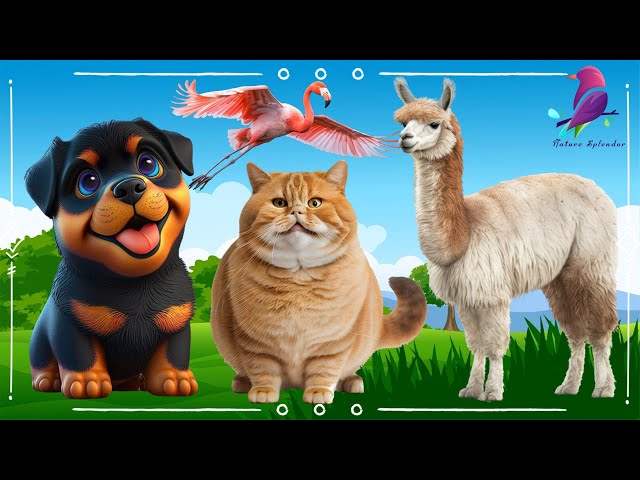 Animal Sounds and Funny Animal Videos: Dog, Cat, Lion, Dog, Pig, Flamingo, Alpaca