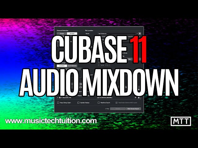 Cubase 11: Audio Mixdown Improvements