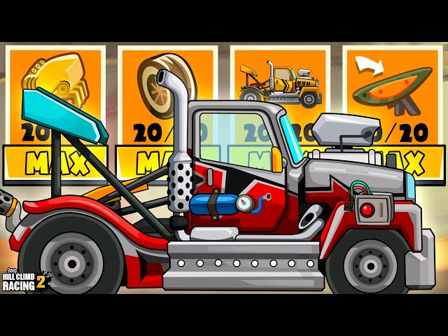 THIS RACING TRUCK IS ONE OF THE FASTEST CARS IN MY GARAGE! I'M IMPRESSED! Hill Climb Racing 2