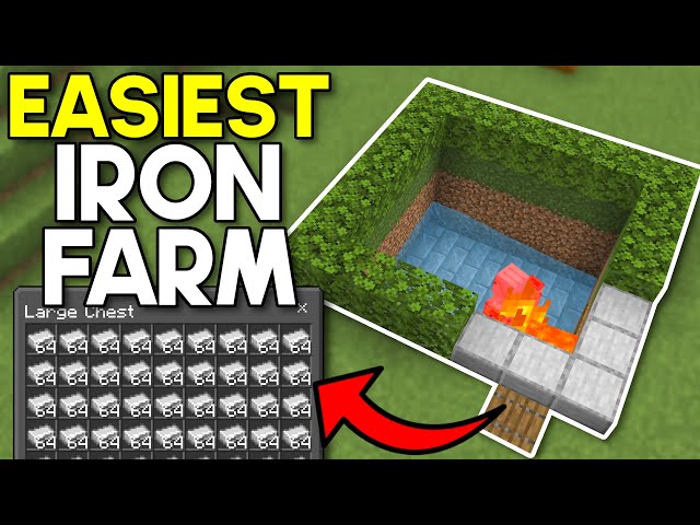 Easiest Iron Farm Minecraft Bedrock 1.20 (MCPE/Xbox/PS4/Nintendo Switch/Windows10)