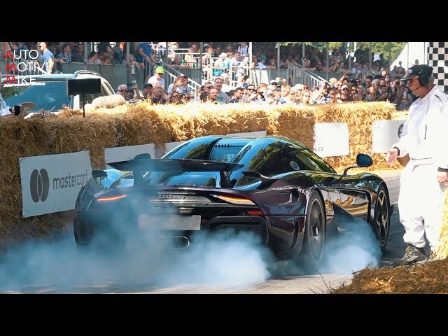 1500HP Koenigsegg Regera w/ Ghost Package going FULL THROTTLE at Goodwood FOS 2019