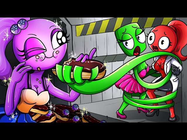 [ANIMATION] Delicious Purple, Green, Red ! 💜💚 |🌈 Rainbow Friends, Poppy Playtime Mukbang | SLIME CAT