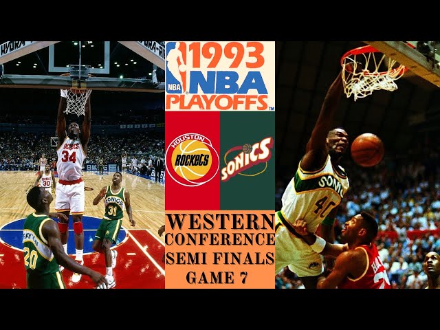 Houston Rockets Vs Seattle Supersonics 1993 Western Conference Semi Finals Game 7 #nbaplayoffs