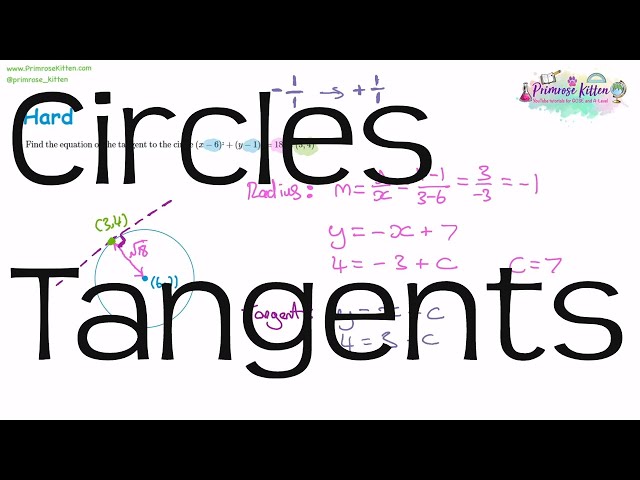 Equation of Circle Lines and Tangents | Revision for Maths A-Level or IB